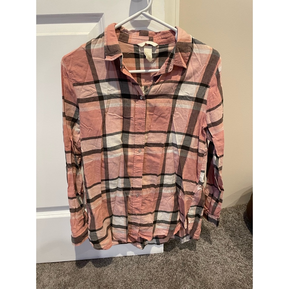 Cotton Plaid Button Up